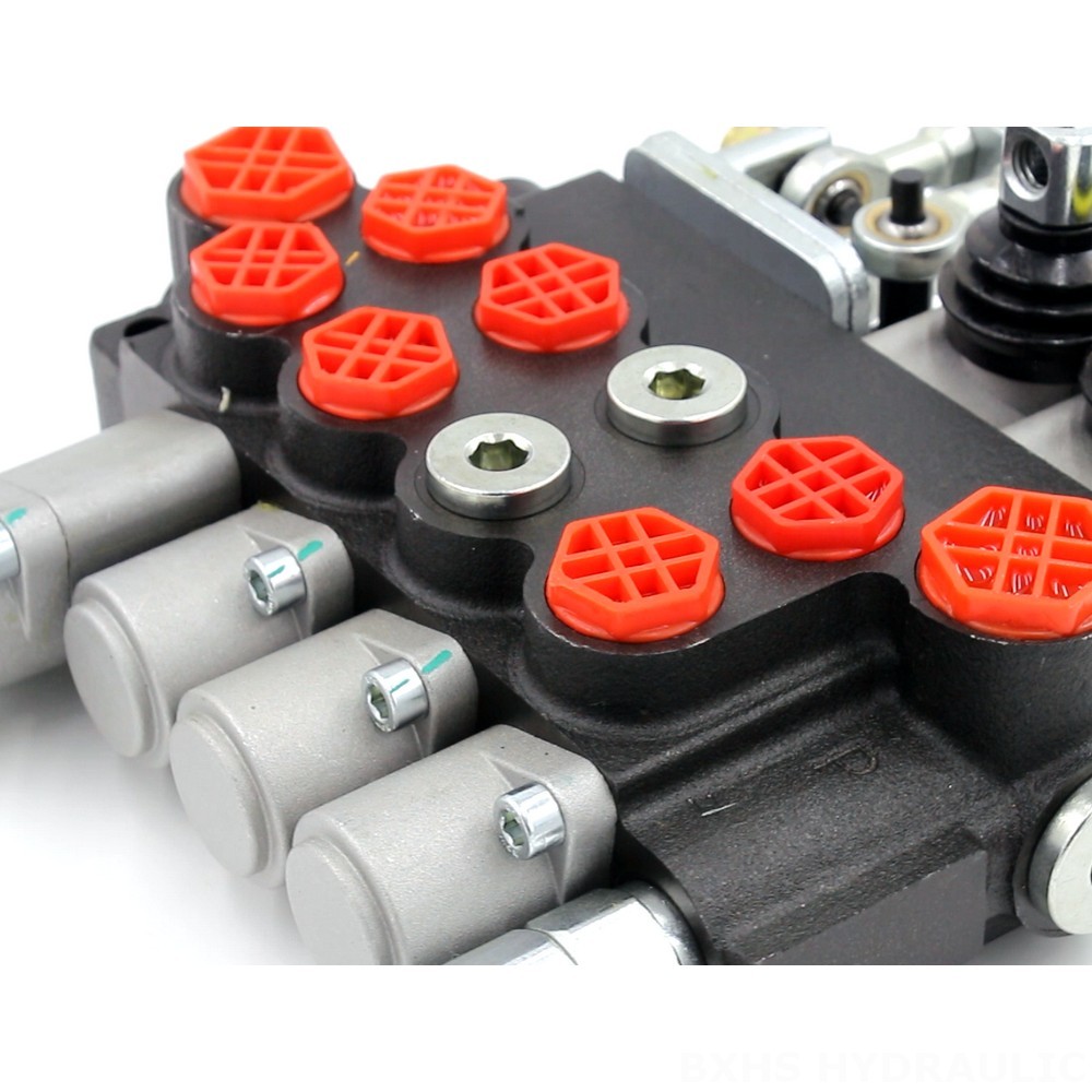 P40 Manual and Joystick 4 Spool Monoblock Directional Valve detail image
