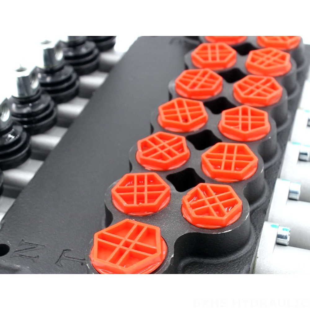 P80-G12-G34 Manual 6 Spool Monoblock Directional Valve detail image